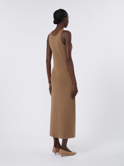 Світло-коричнева сукня MAX MARA з вовняної пряжі: фото 3 - Invogue