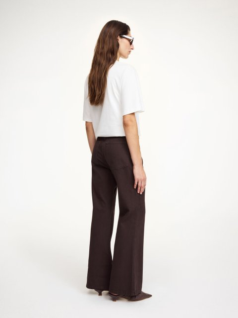 Шоколадні джинси BY MALENE BIRGER з бавовняного деніму: фото 2 - Invogue