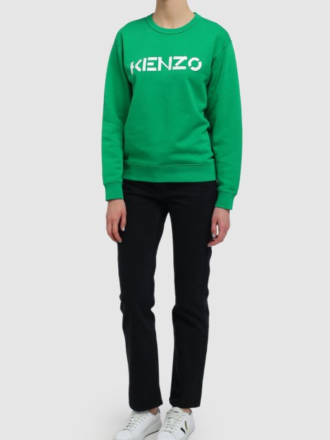 Зелёный свитшот KENZO: фото 1 - Invogue