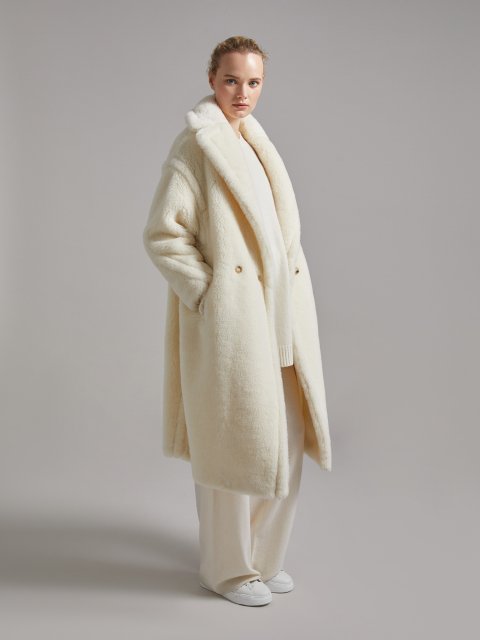 Біле пальто MAX MARA Teddy Bear: фото 1 - Invogue