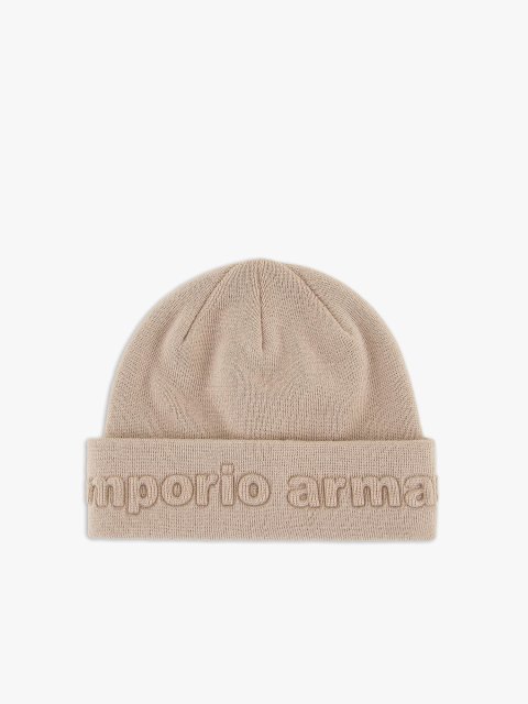 Перламутрова шапка EMPORIO ARMANI KIDS з вовни та акрилу: фото - Invogue