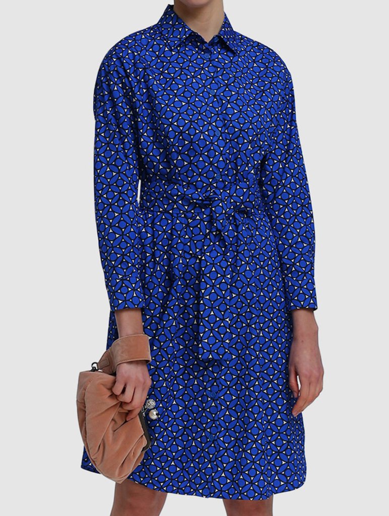 Синее платье WEEKEND MAX MARA: фото 3 - Invogue