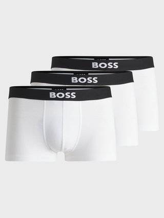 Комплект із трьох білих боксерів Boss: фото - Invogue