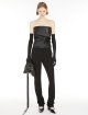 Чорний топ Sportmax з екошкіри: фото 1 - Invogue