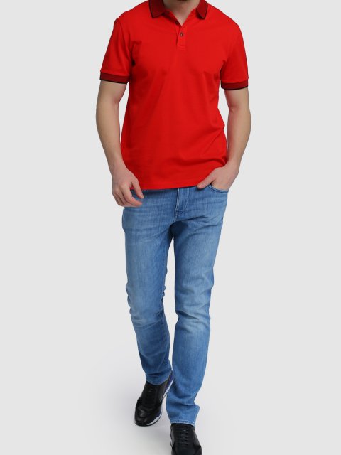 Бирюзовые джинсы BOSS: фото 1 - Invogue