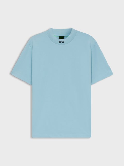 Синяя футболка BOSS из хлопка: фото - Invogue