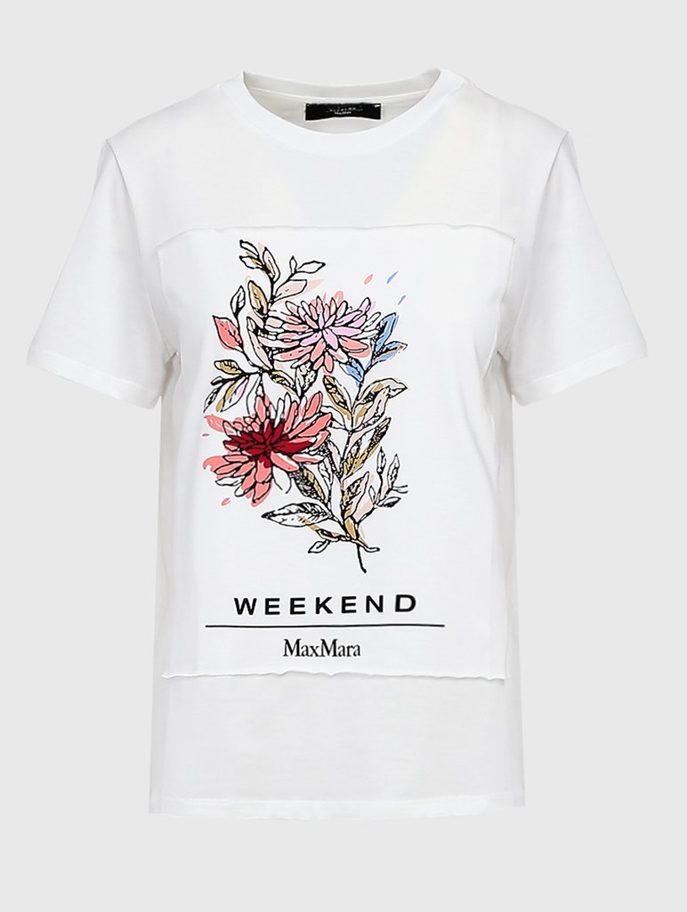 Белая футболка WEEKEND MAX MARA: фото - Invogue