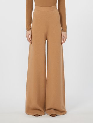 Бежеві брюки MAX MARA з вовни та кашеміру: фото 2 - Invogue