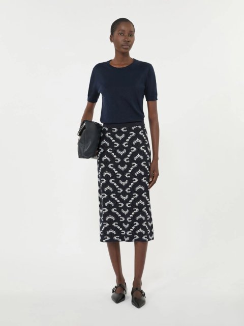 Темно-синя спідниця WEEKEND MAX MARA з віскози: фото 1 - Invogue
