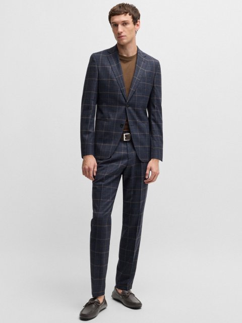 Темно-коричневые мокасины BOSS из кожи: фото 1 - Invogue