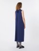 Темно-синя сукня Weekend Max Mara з бавовни з плісируванням: фото 3 - Invogue