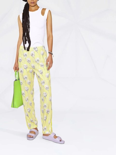 Жёлтые брюки KENZO: фото 1 - Invogue