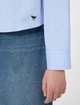 Голубая рубашка Weekend Max Mara из хлопка: фото 5 - Invogue