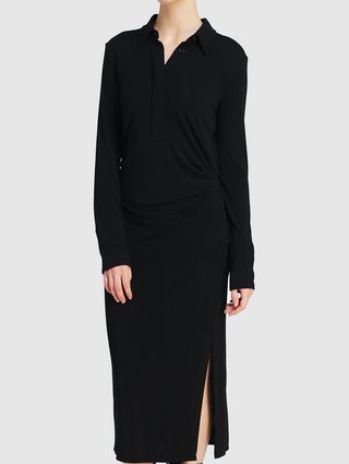 Чёрное платье HELMUT LANG: фото 3 - Invogue