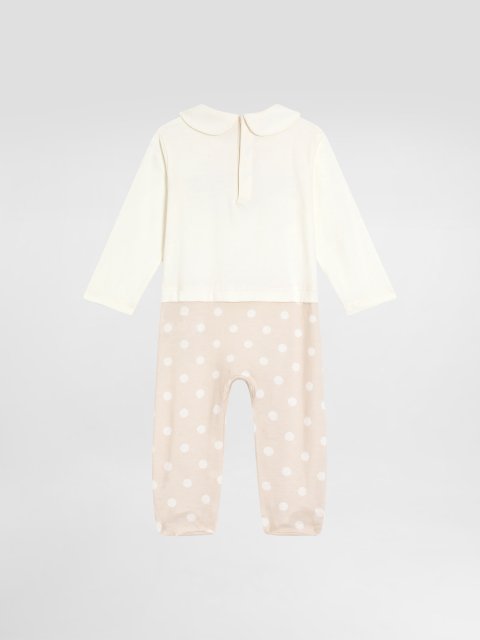 Разноцветный комбинезон, шапочка, слюнявчик DOLCE&GABBANA KIDS из хлопка: фото 2 - Invogue