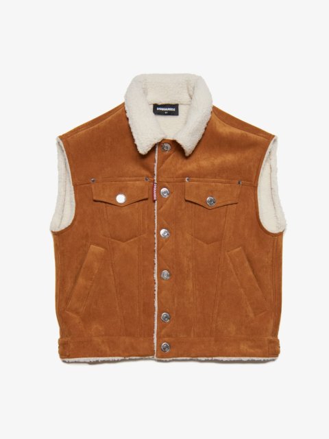Коричневий жилет DSQUARED KID : фото - Invogue