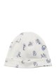 Темно-синій комбінезон, шапочка MONCLER ENFANT з бавовни: фото 2 - Invogue