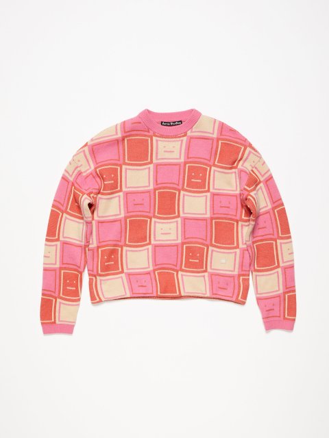 Помаранчевий светр Acne Studios жакардовий: фото - Invogue