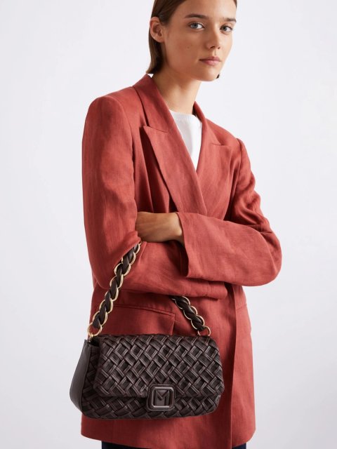 Темно-коричневая сумка MARELLA с эмблемой: фото 1 - Invogue