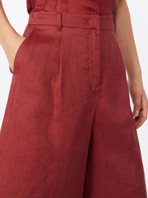 Червоні шорти Max Mara з льону: фото 4 - Invogue