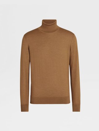 Бежева водолазка ZEGNA з кашеміру та шовку: фото - Invogue