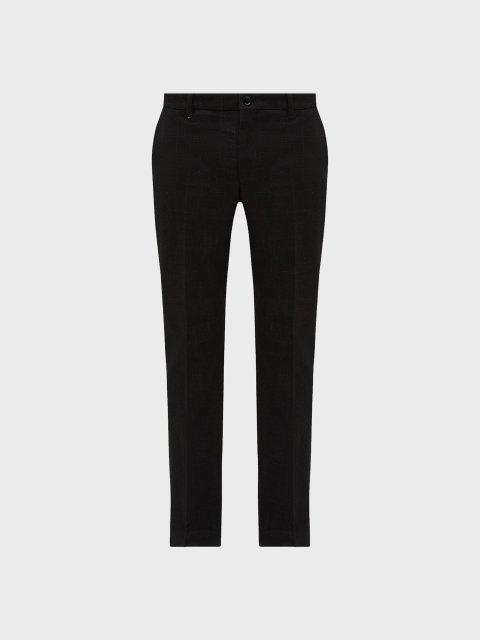 Черные брюки BOSS из смеси шерсти: фото - Invogue