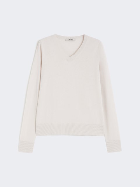 Білий светр MAX MARA з вовняної пряжі: фото - Invogue