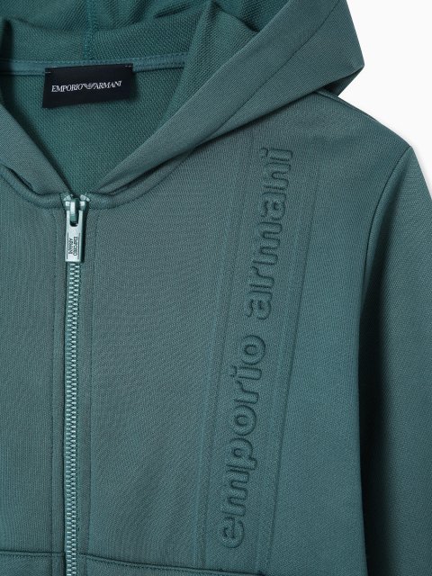 Изумрудная кофта, брюки EMPORIO ARMANI KIDS из хлопка: фото 4 - Invogue