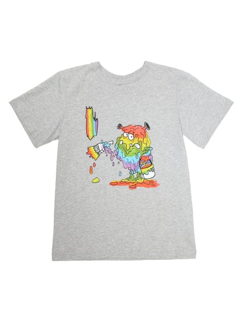 Серая футболка STELLA MCCARTNEY KIDS: фото - Invogue