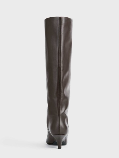 Коричневые сапоги Totême на танкетке: фото 3 - Invogue