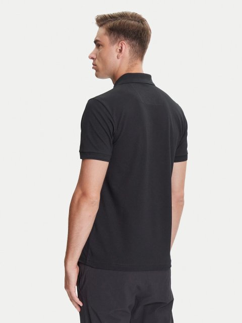 Чорне поло BOSS з бавовни: фото 2 - Invogue