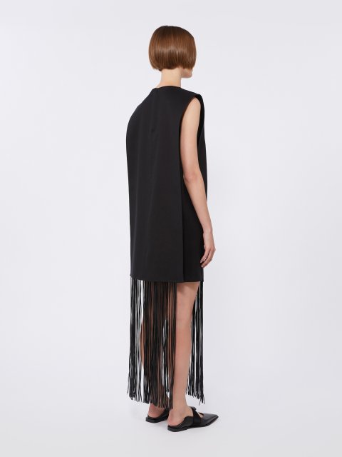 Чорна сукня SPORTMAX з бахромою: фото 2 - Invogue