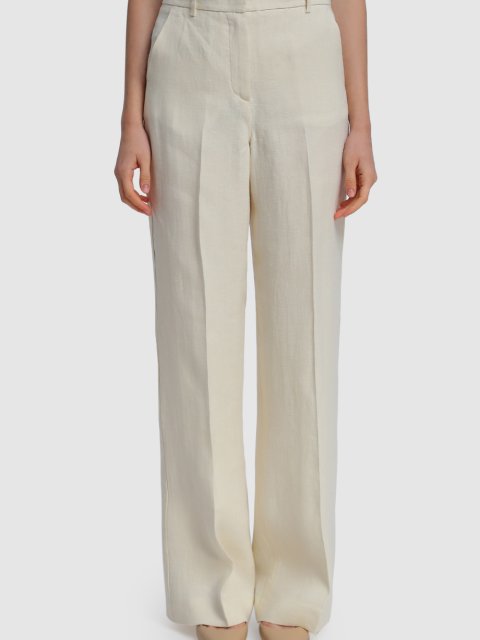 Молочные брюки WEEKEND MAX MARA: фото 3 - Invogue