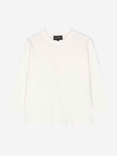 Белый джемпер Emporio Armani хлопковый: фото - Invogue