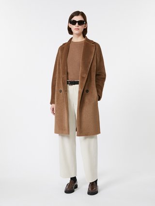 Коричневе пальто MAX MARA з альпаки та вовни: фото 1 - Invogue