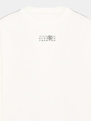 Белый джемпер MM6 Maison Margiela из хлопка: фото 3 - Invogue