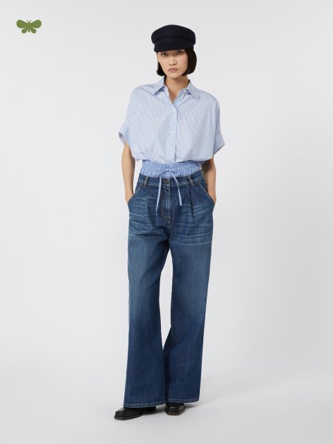Темно-сині  джинси WEEKEND MAX MARA з еластичного бавовняного деніму: фото 1 - Invogue