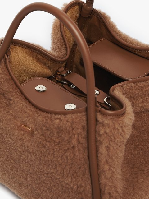 Темно-бежевая сумка MAX MARA Teddy: фото 4 - Invogue