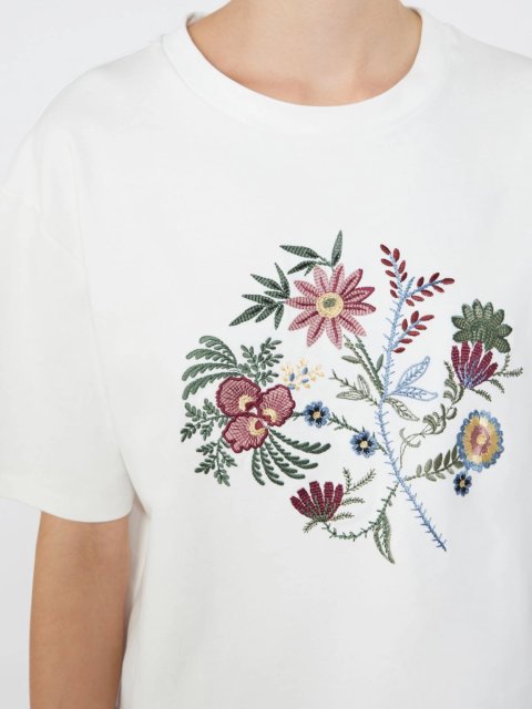 Белая футболка Weekend Max Mara из хлопкового трикотажа: фото 5 - Invogue