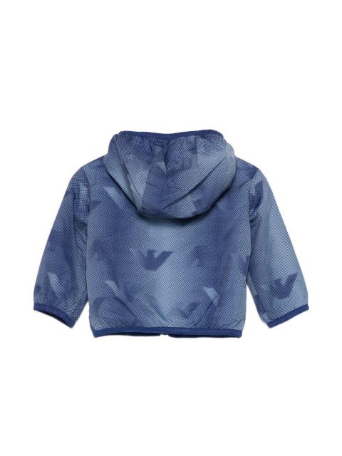 Синя куртка Emporio Armani з принтом логотипа: фото 1 - Invogue