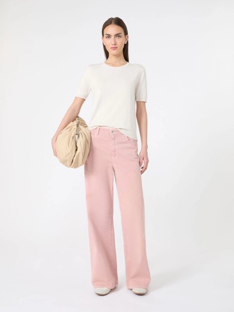 Кремовий светр Weekend Max Mara з шовку та бавовни: фото 1 - Invogue