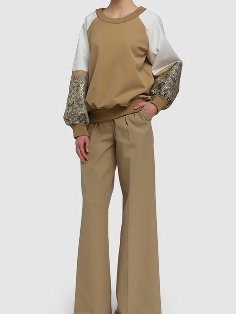 Кремовая блуза MAX MARA: фото 1 - Invogue