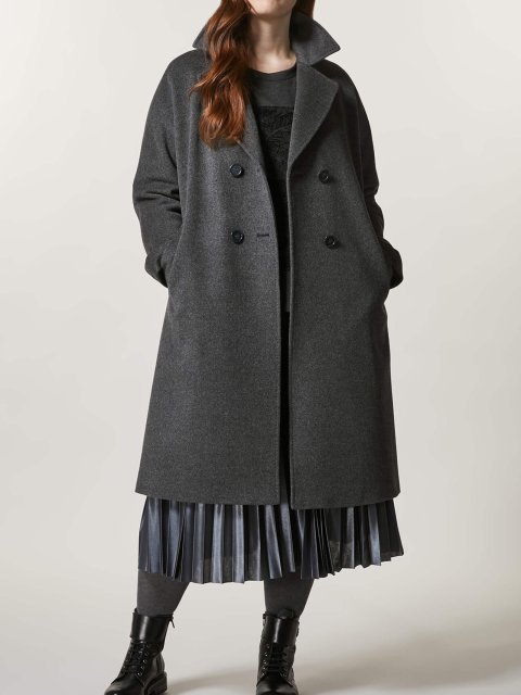 Темно-сіре пальто PERSONA : фото 3 - Invogue