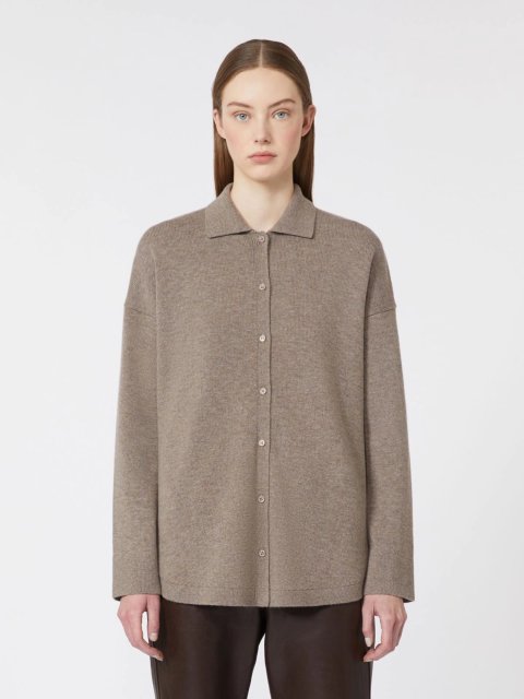 Коричневий кардиган MAX MARA з бленду вовни та кашеміру: фото 2 - Invogue