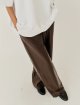 Коричневые брюки The Garment из кожи: фото 3 - Invogue