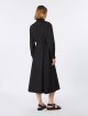 Чорна сукня-сорочка з поясом Max Mara з бавовни: фото 3 - Invogue