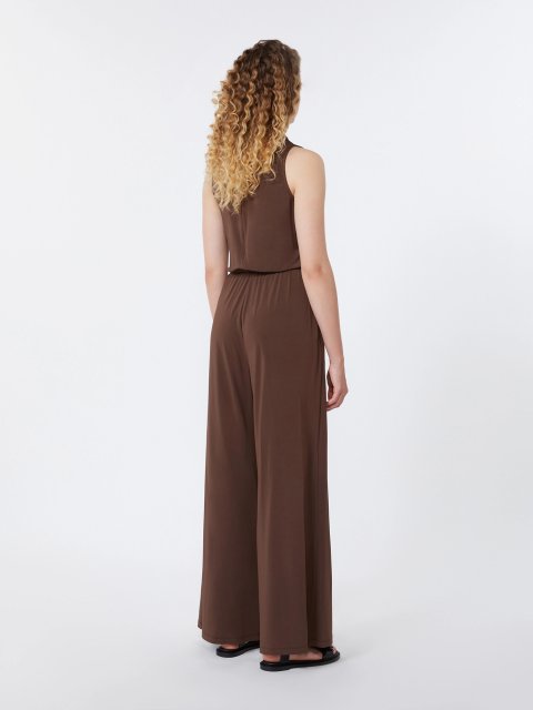 Шоколадний комбінезон Weekend Max Mara з віскози та еластану: фото 2 - Invogue