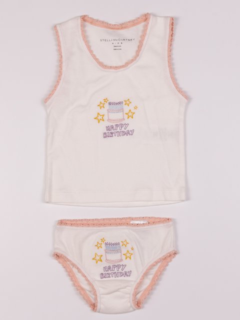 Белая майка,трусы STELLA MCCARTNEY KIDS: фото - Invogue