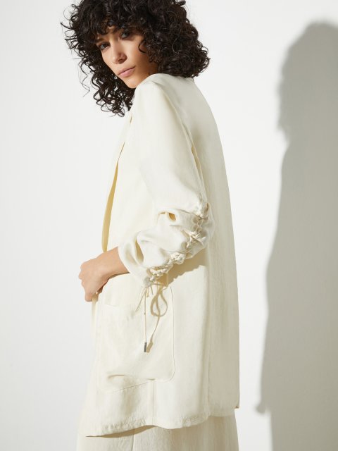 Білий жакет MAX&CO з твілу: фото 4 - Invogue