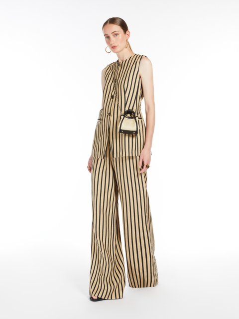 Жилет у смужку Max Mara з льону та бавовни: фото 1 - Invogue